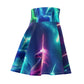 "Cosmic Magic Dreams" -NEON Unicorns Woman' Skater Skirt