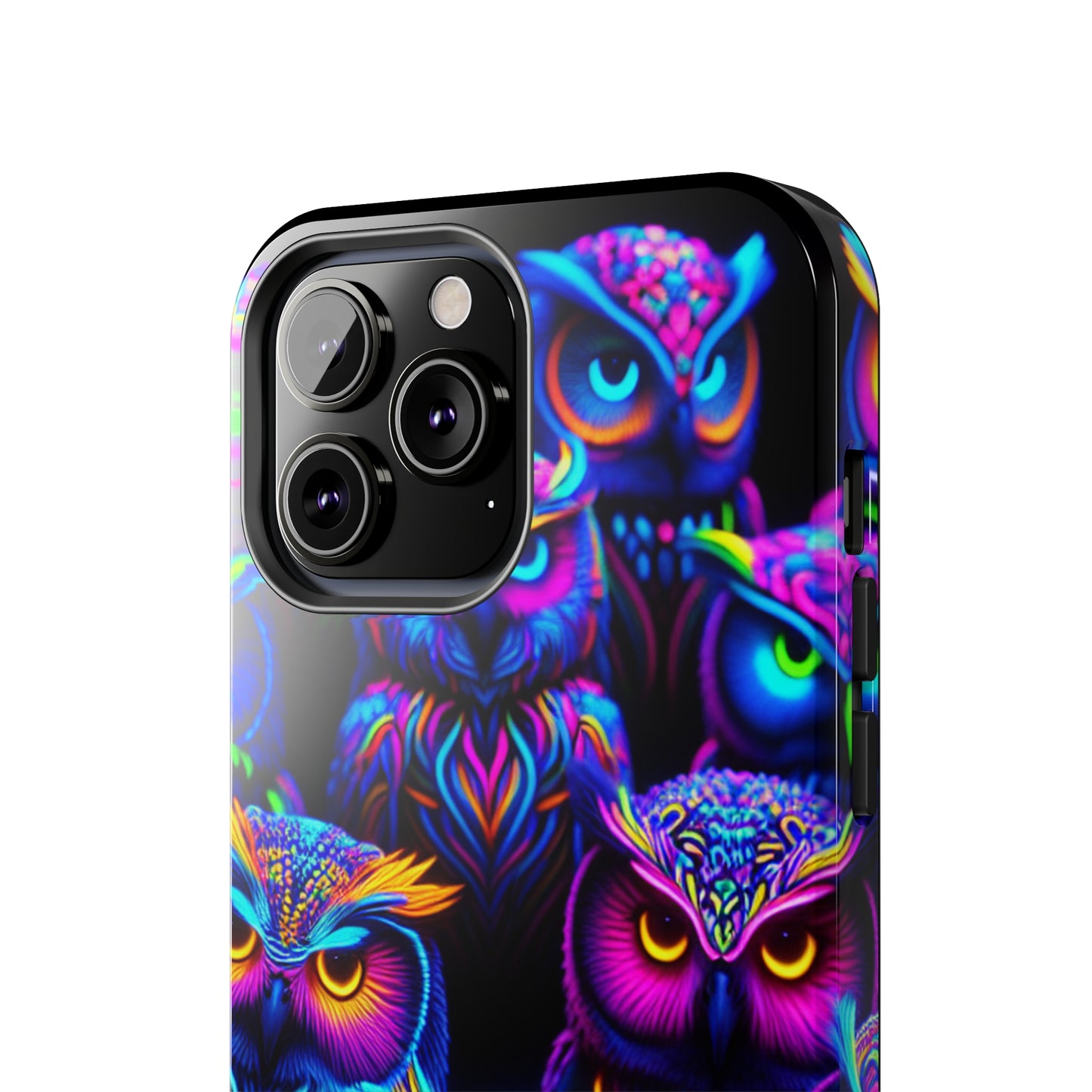 Neon Owl Congregation. NEON Owls Tough Phone Case