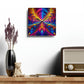 Vibin' Neon Infinity. Infinity Patterns Art Acrylic Clock