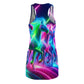 Kaleidicorn Spectacle. Neon Unicorns Racerback Dress