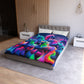 Gian Lorenzo Bernini - NEON Unicorns Microfiber Duvet Cover