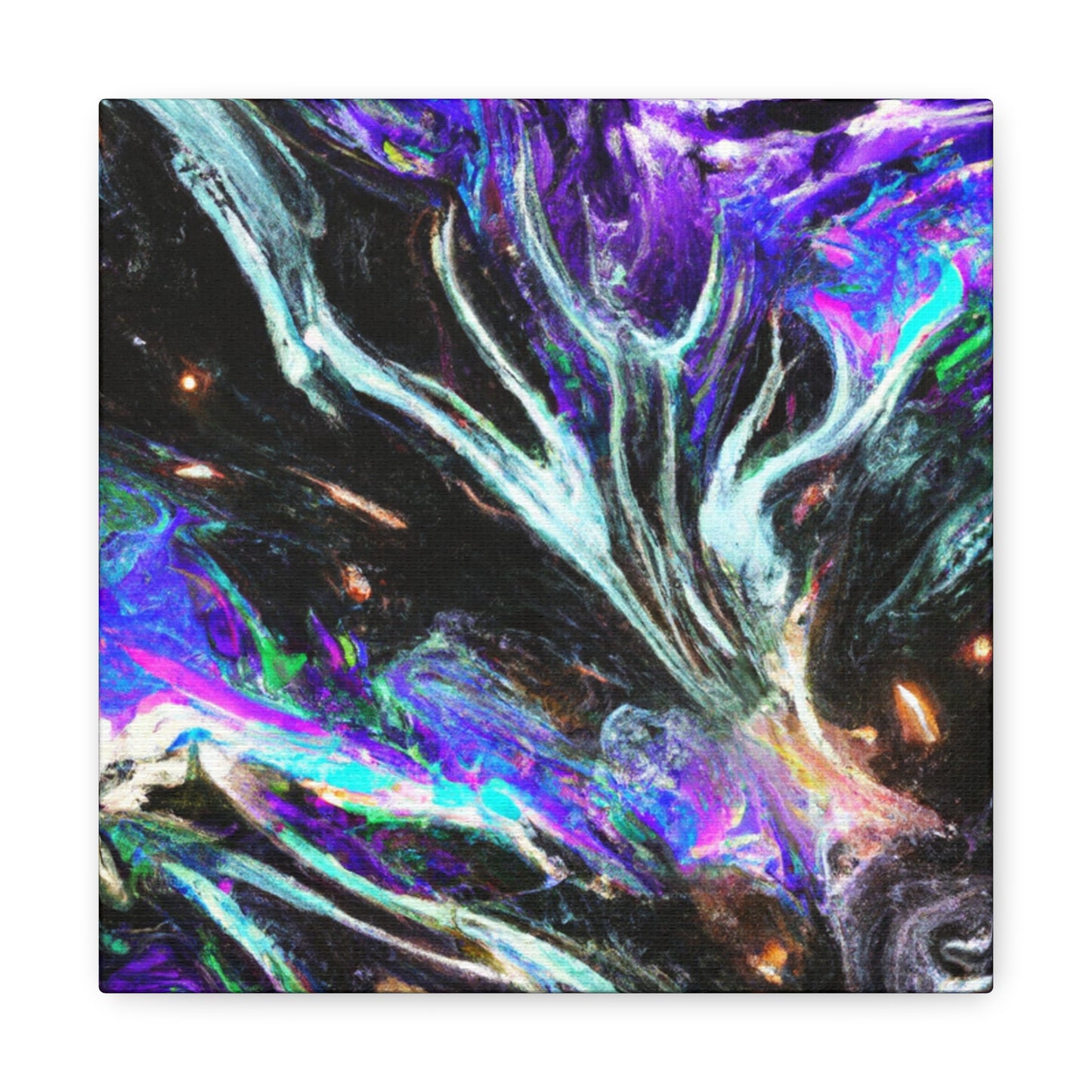 Interdimensional Fantasia. Trippy Infinity Patterns Art Canvas