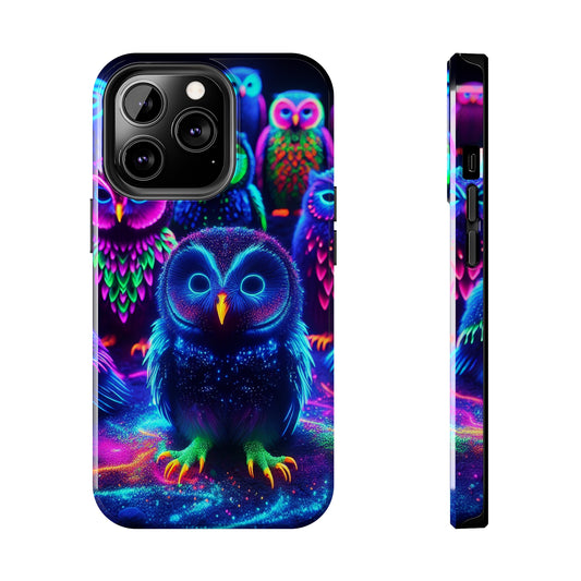 Neon Nocturnal Hootenanny. NEON Owls Tough Phone Case