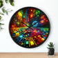 Alberta Negrelli - Trippy Infinity Patterns Wall Clock