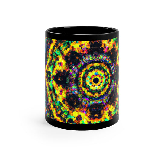 Neon Infinity Vortex Trippy Infninty Patterns 11oz Black Mug