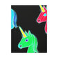 "Neon Rainbow Unicorn Cluster" NEON Unicorns Art Canvas