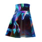 "Enchanted Luminescence" -NEON Unicorns Woman' Skater Skirt