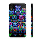Neon Nocturnal Spectacle. NEON Owls Tough Phone Case