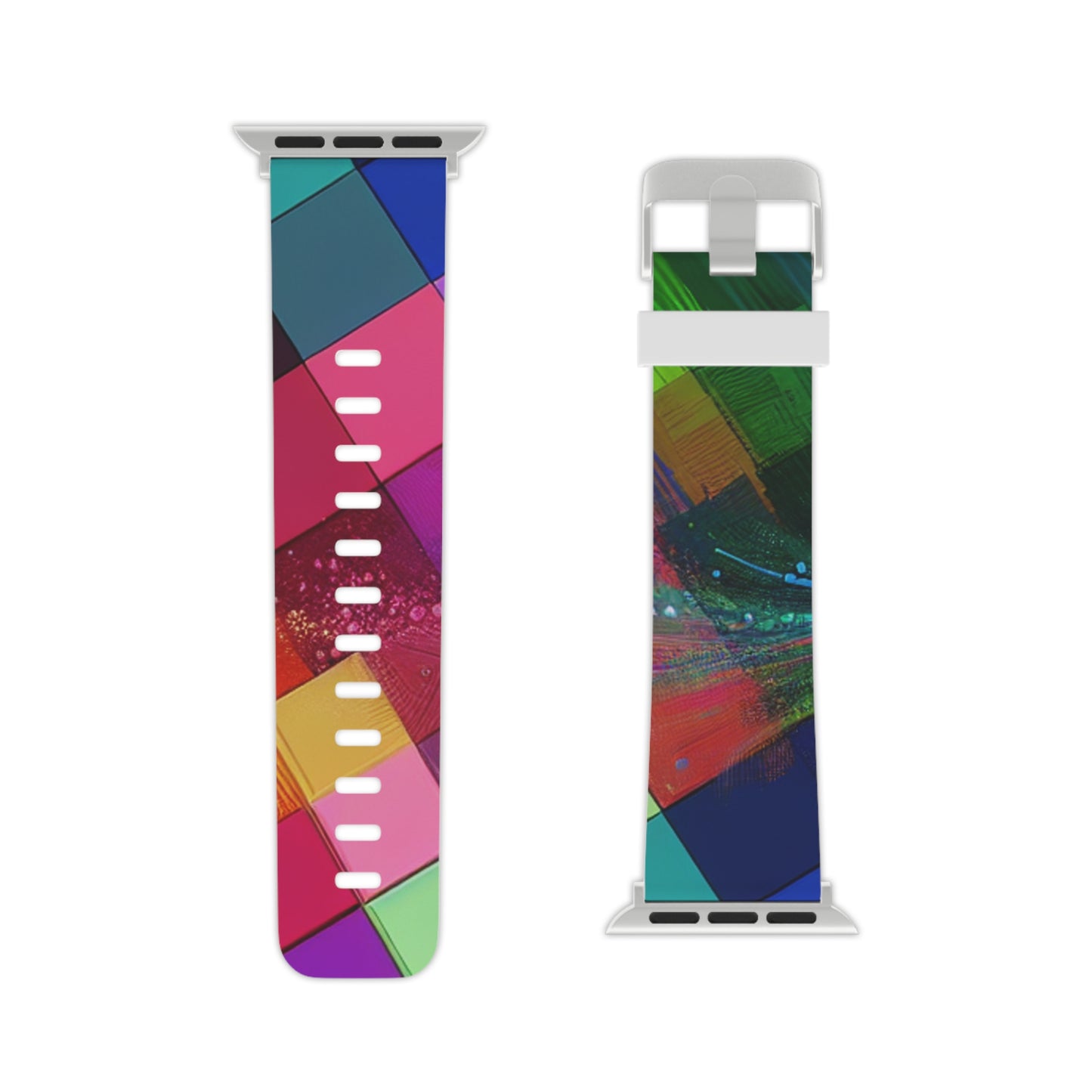 "Neon Technospark Reflection" - Trippy Infinity Patterns Iwatch Band