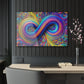 Cosmic Spirograph Symphony. Trippy infinity Pattern 1/4" Glossy Acrylic Art
