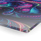 Vibrant Neon Infinity Fractalization. Trippy infity Pattern 1/4" Glossy Acrylic Art