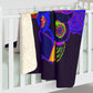 "Owls in Neon Splendor" - NEON Owls Art Sherpa Blanket