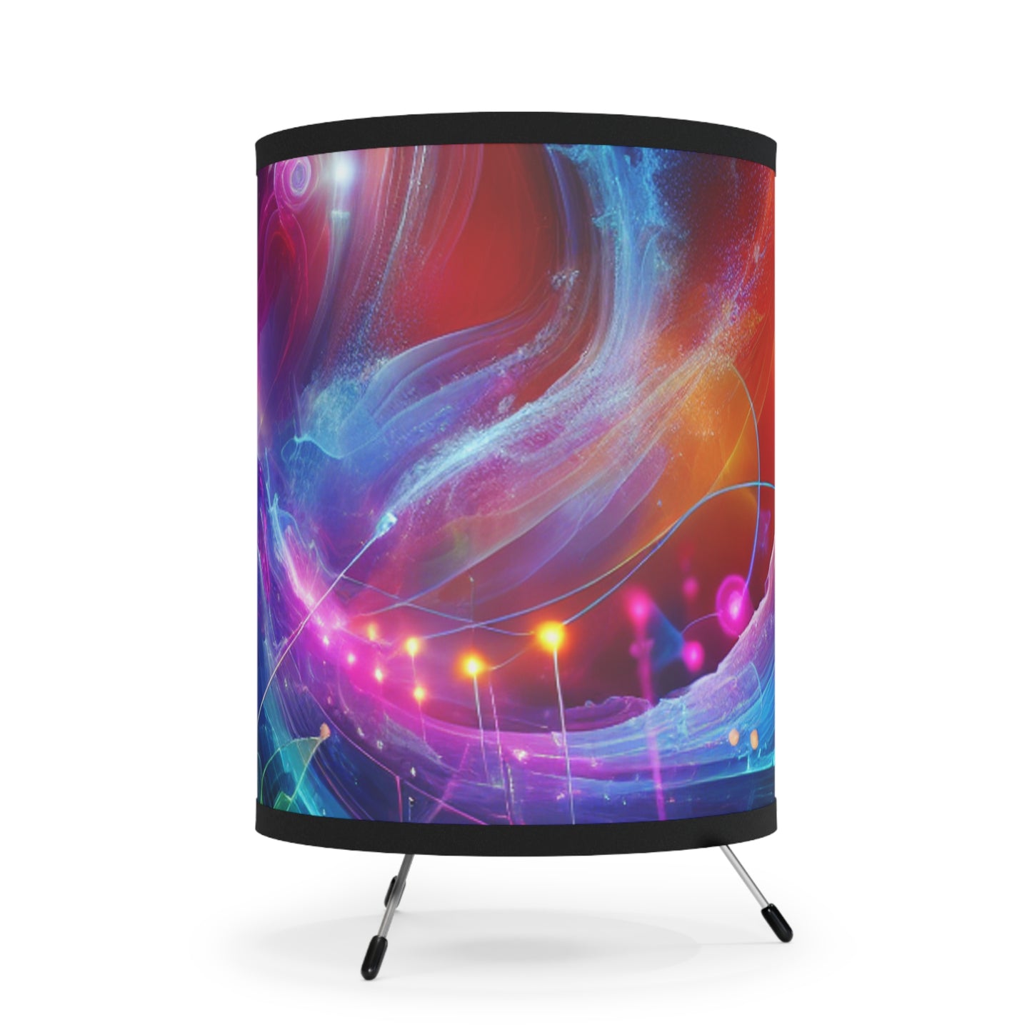 Matteo da Bologna - Trippy Infity Patterns Art Tripod Lamp