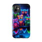 'Neon Rainbow Owls' NEON Owls Tough Phone Case