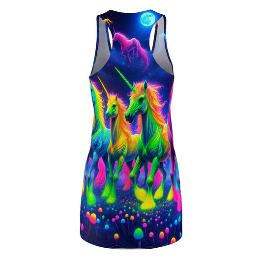 Neon Unicorn Party. Neon Unicorns Racerback Dress