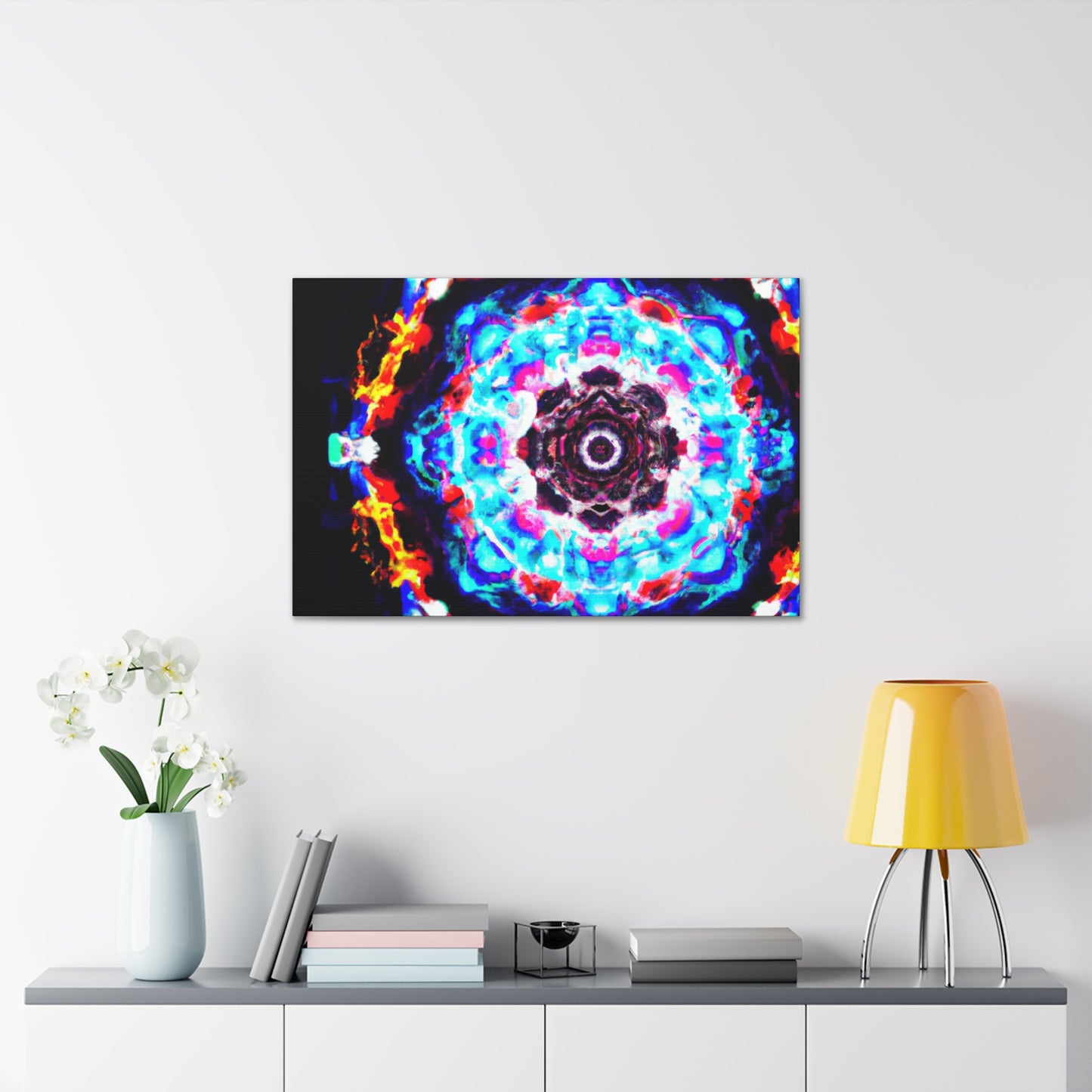 Vivid Vortex Immersion Trippy Infinity Patterns Art Canvas