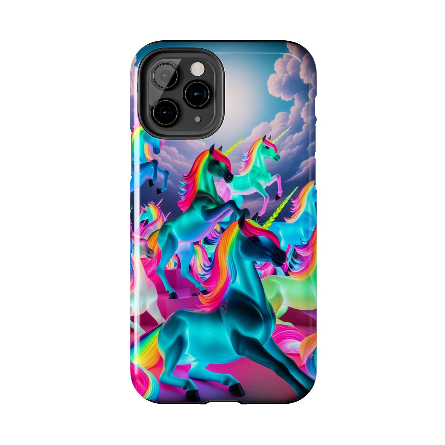 "Neon Fantasy" NEON Unicorns Tough Phone Case
