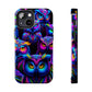 Neon Owl Congregation. NEON Owls Tough Phone Case