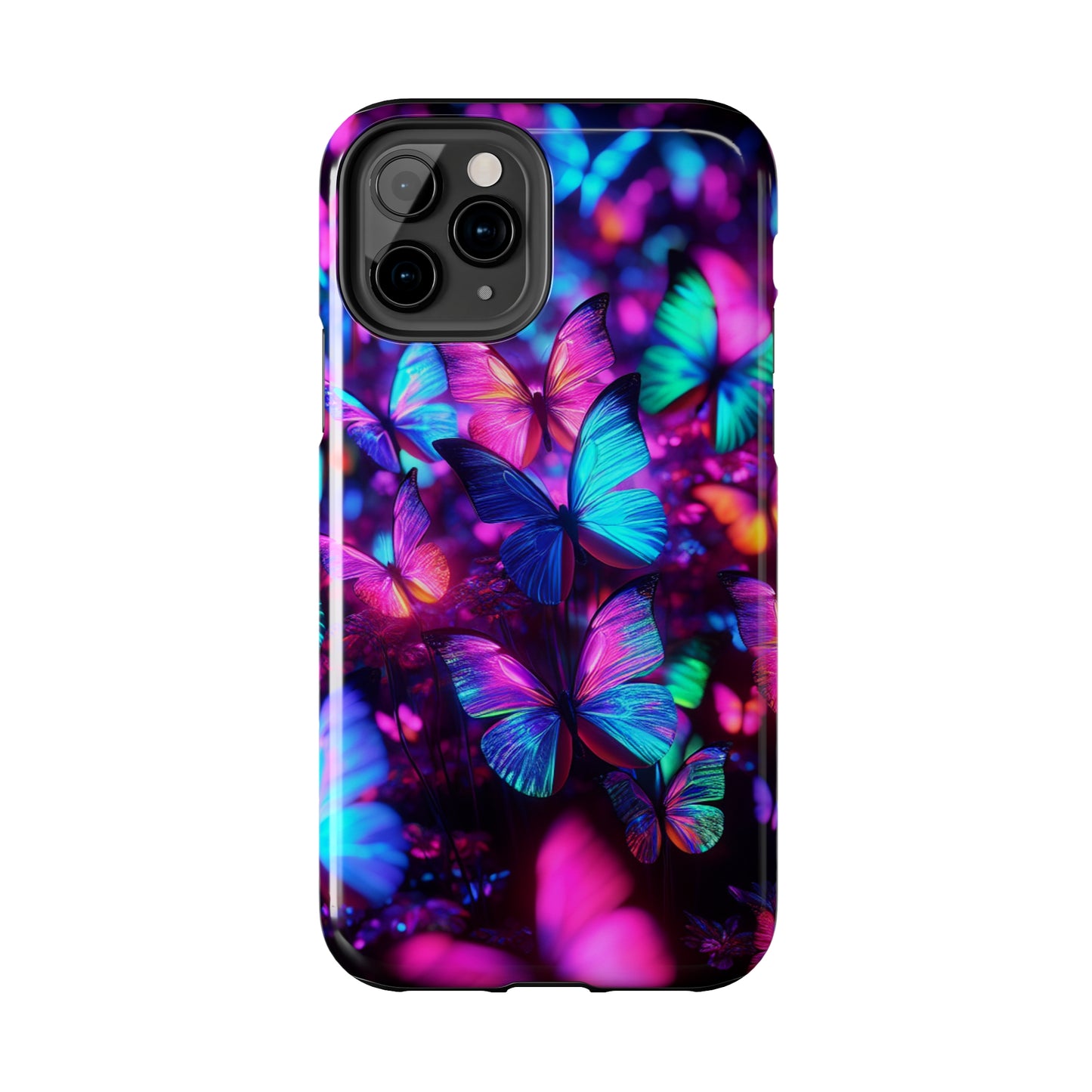 Neon Moth Flutter. NEON Butterflies Tough Phone Case