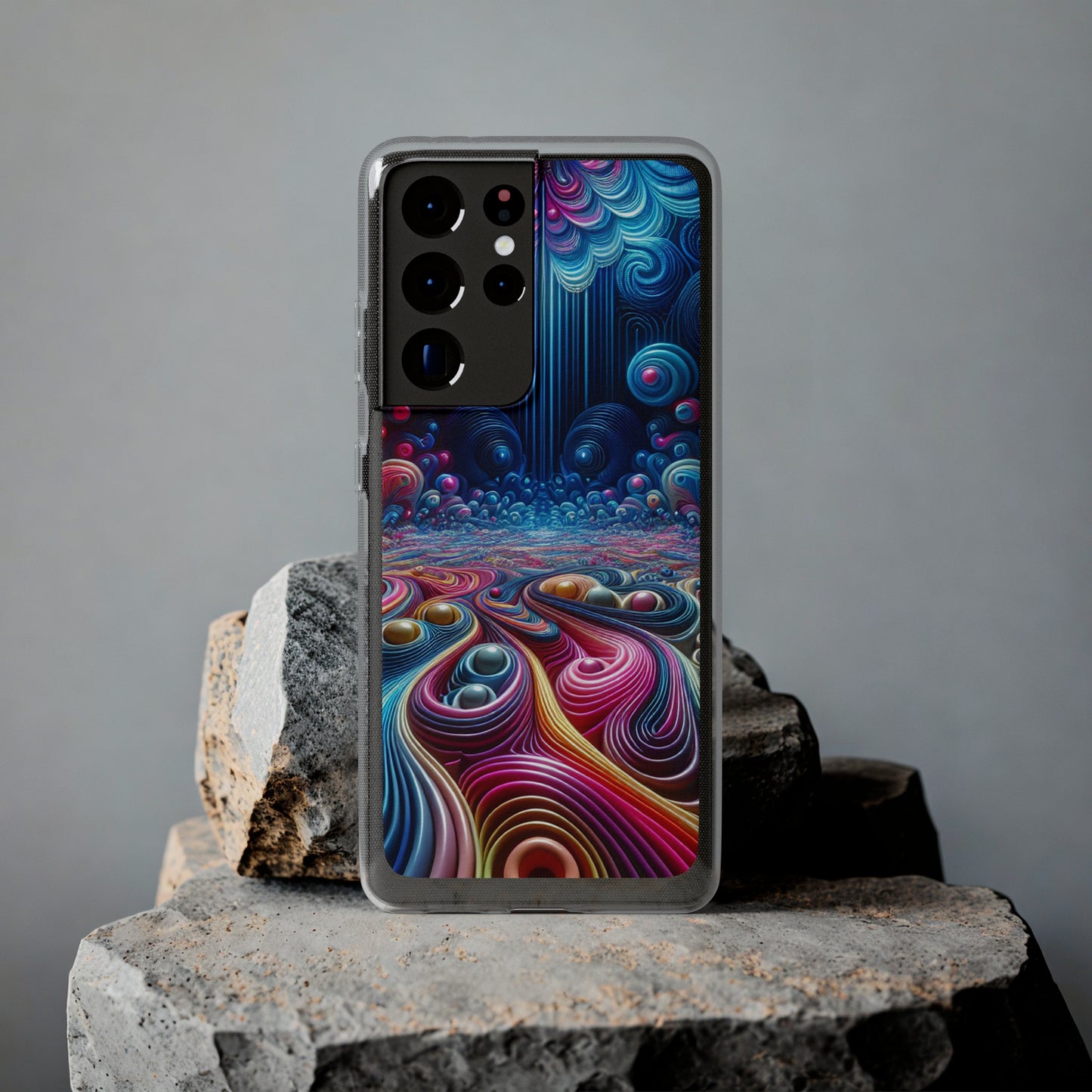 Mesmerizing Neon Infinity Infinity Patterns Art Polycarbonate Phone Case Samsung Galaxy s21 s22 Google Pixel 6 Iphone 11 12 13 14 Pro Max Mini Plus