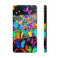 "Neon Butterfly Mural" NEON Butterflies Tough Phone Case Iphone 6 7 8 9 10 11 12 13 14 SE X XR XS Pro Max Mini Plus