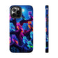 "Neon Nocturne" NEON Owls Tough Phone Case