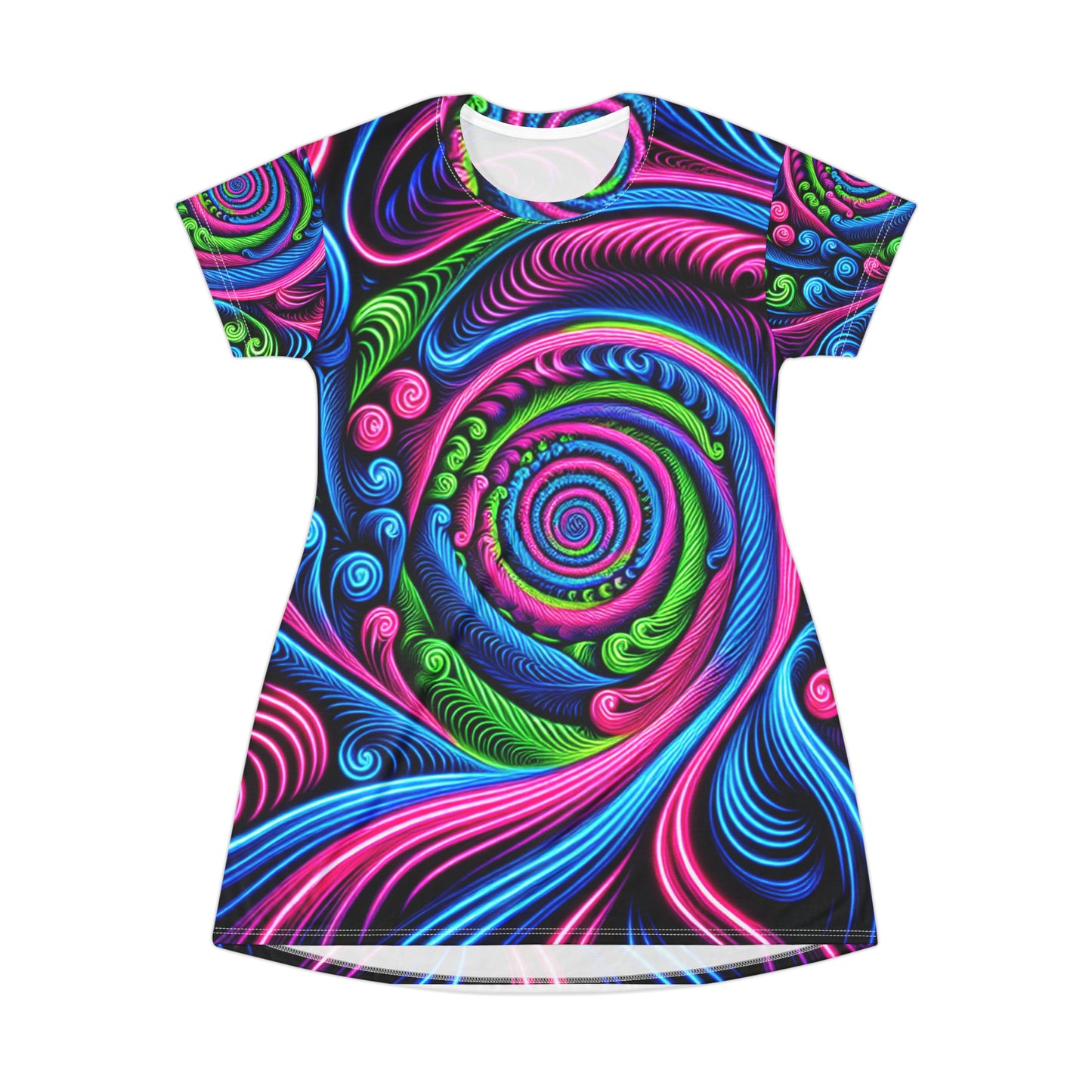 "Infinite Radiance" Infinity Patterns Womans T Shirt Dress