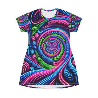 "Infinite Radiance" Infinity Patterns Womans T Shirt Dress