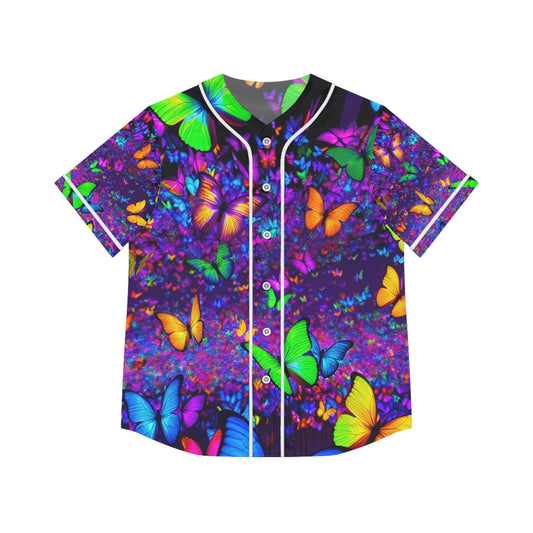 "Fuego Fantasia" Neon Butterflies Womans Jersey