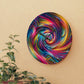 Neon Infinity Vortex Infinity Patterns Art Acrylic Clock