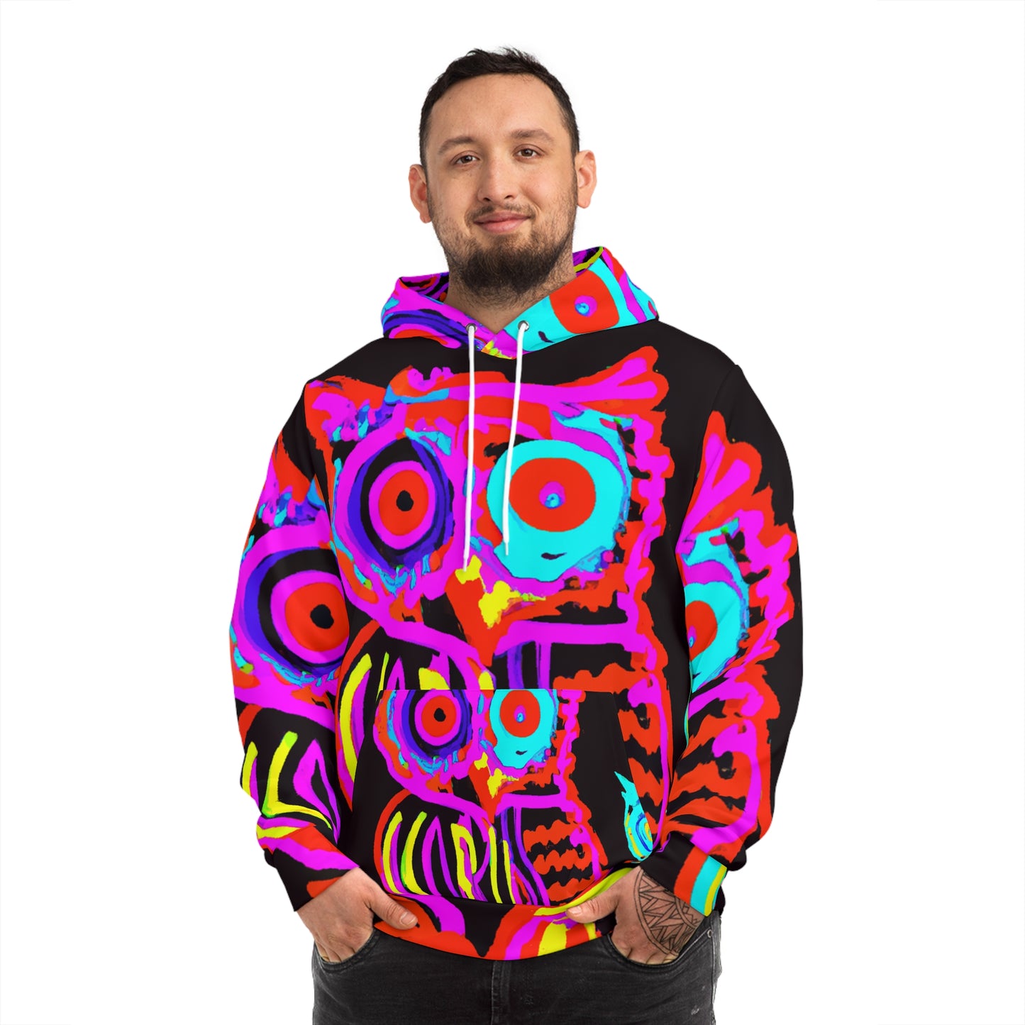 Neon Nocturnal Vision. - NEON Owls AOP Hoodie