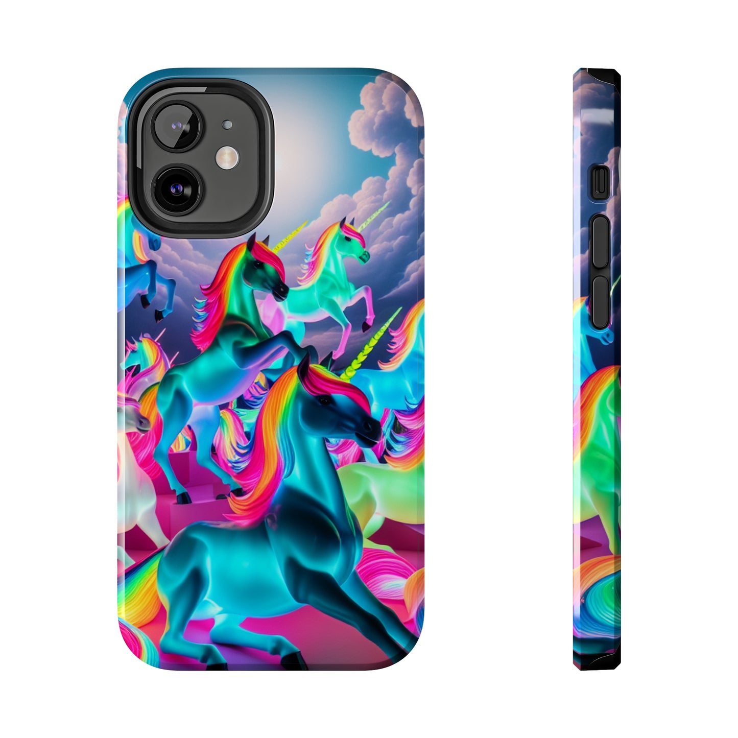 "Neon Fantasy" NEON Unicorns Tough Phone Case