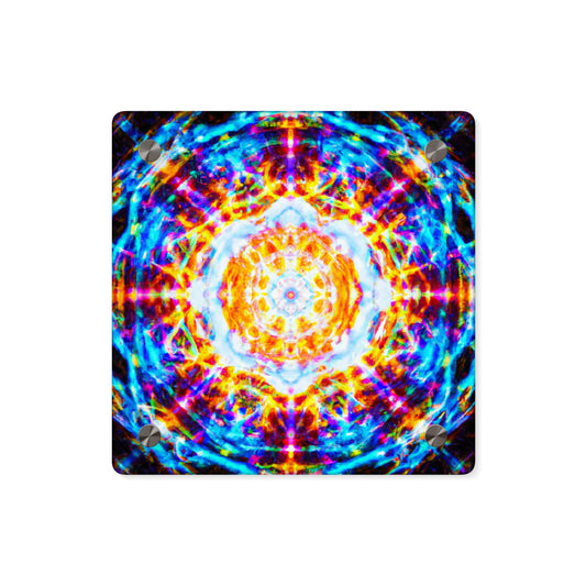 Infinity Groove Prismatic Explosion. Trippy Infinity Patterns Acrylic Art Panel