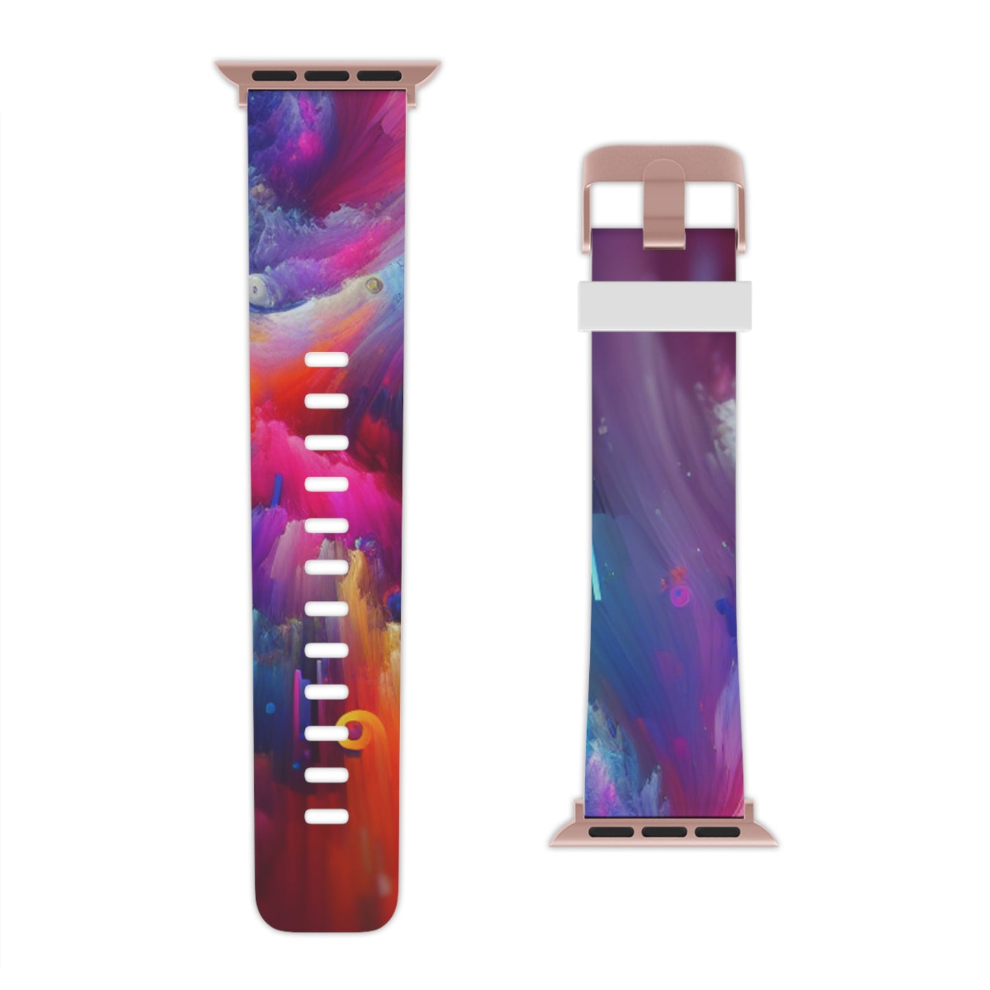 "Neon Digital Splatter" - Trippy Infinity Patterns Iwatch Band