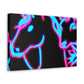 Vibrant Neon Dreamscape NEON Unicorns Art Canvas