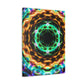 Galactic Neon Hyperspace Splatter. Trippy Infinity Patterns Art Canvas