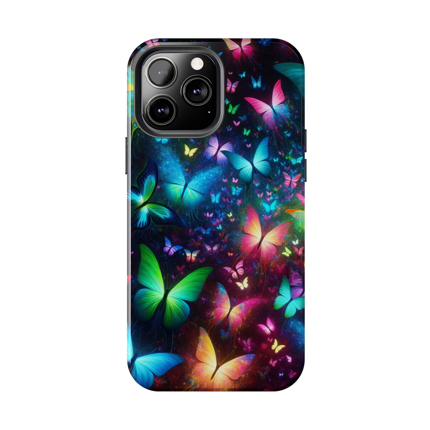 Neon Rainbow Flutterings NEON Butterflies Tough Phone Case