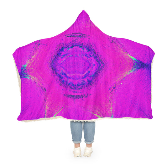 "Infinite Spectrum" - NEON Infinity Patterns Art Hooded Snuggle Blanket