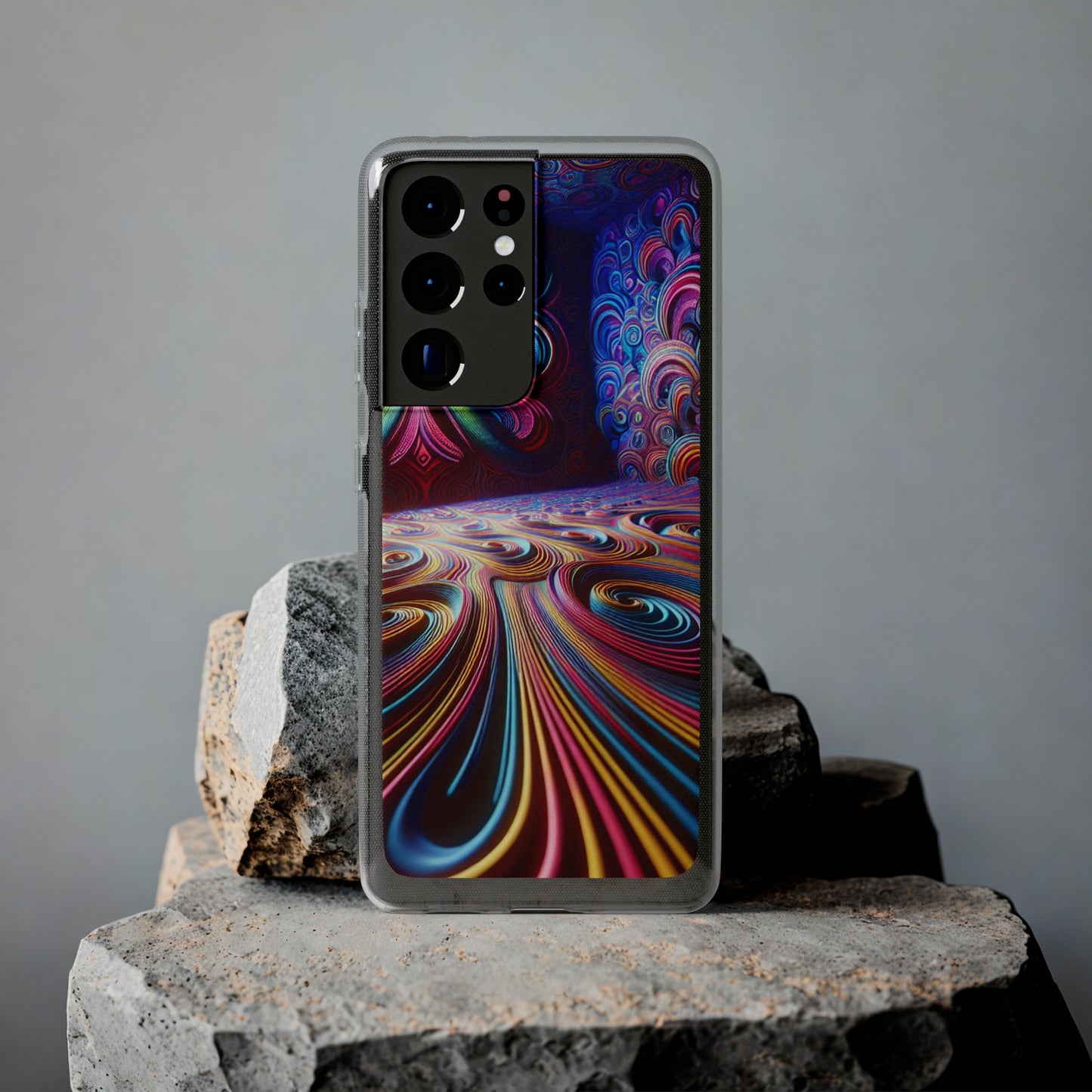 Vibin' Neon Infinity. Infinity Patterns Art Polycarbonate Phone Case