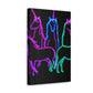 Vibrant Neon Unicornscape. NEON Unicorns Art Canvas