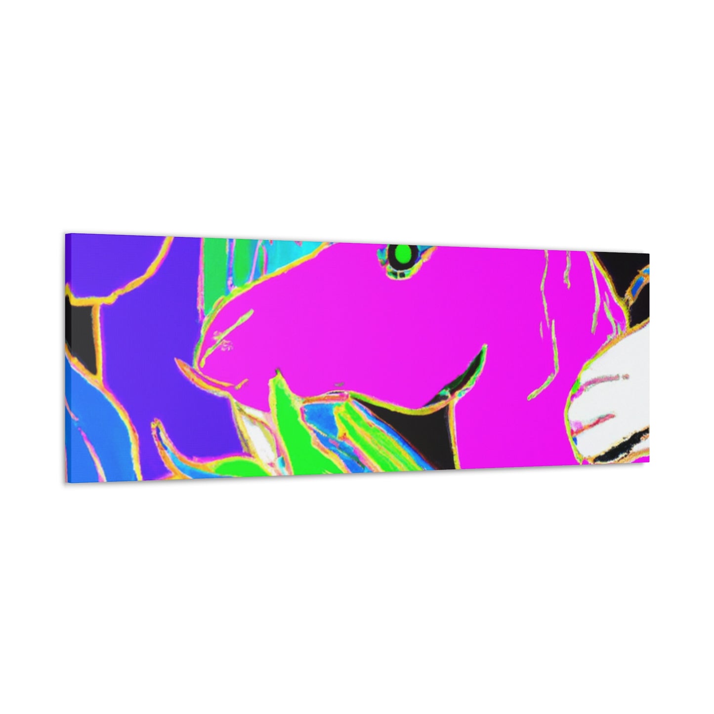 "Neon Rainbow Posse" NEON Unicorns Art Canvas