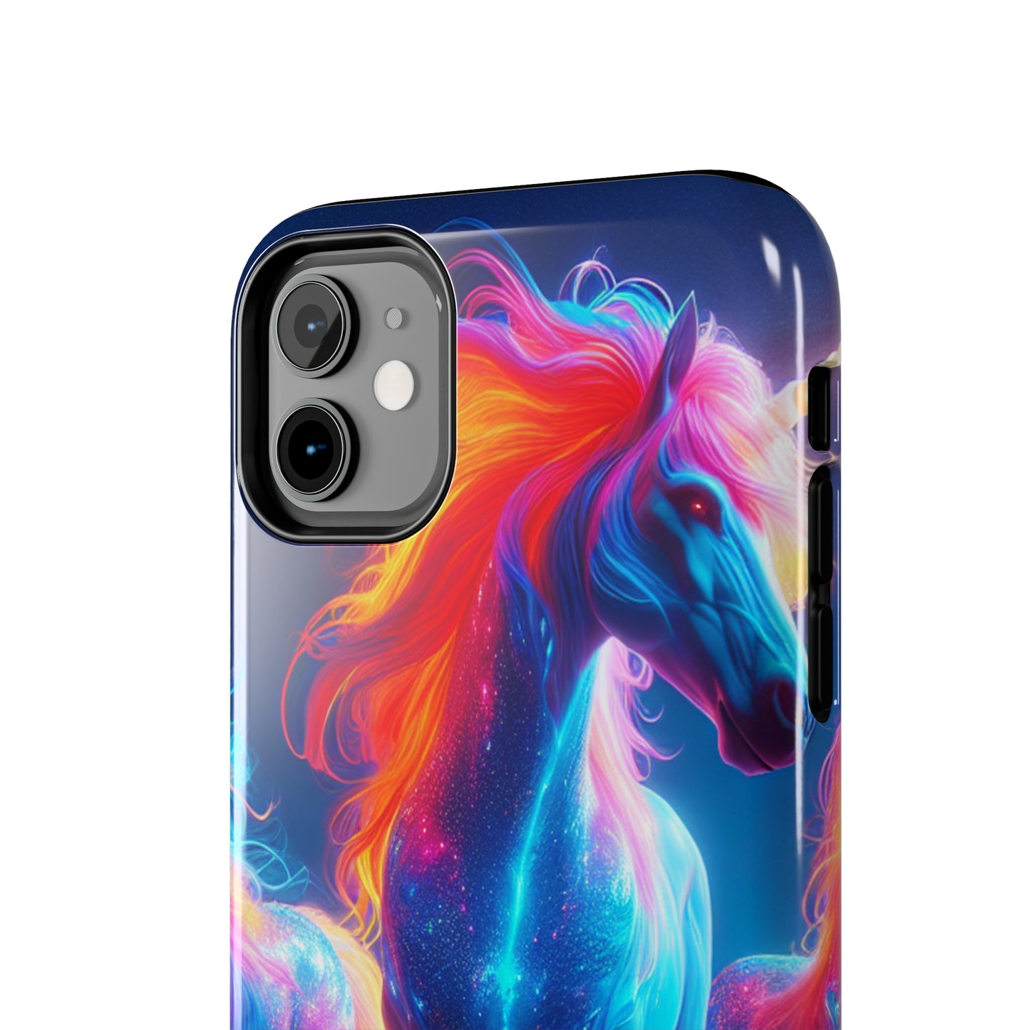 "Neon Dreamscapes: A Pride of Unicorns" NEON Unicorns Tough Phone Case
