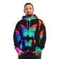 Neon Flight Fantasy - Butterflies AOP Hoodie