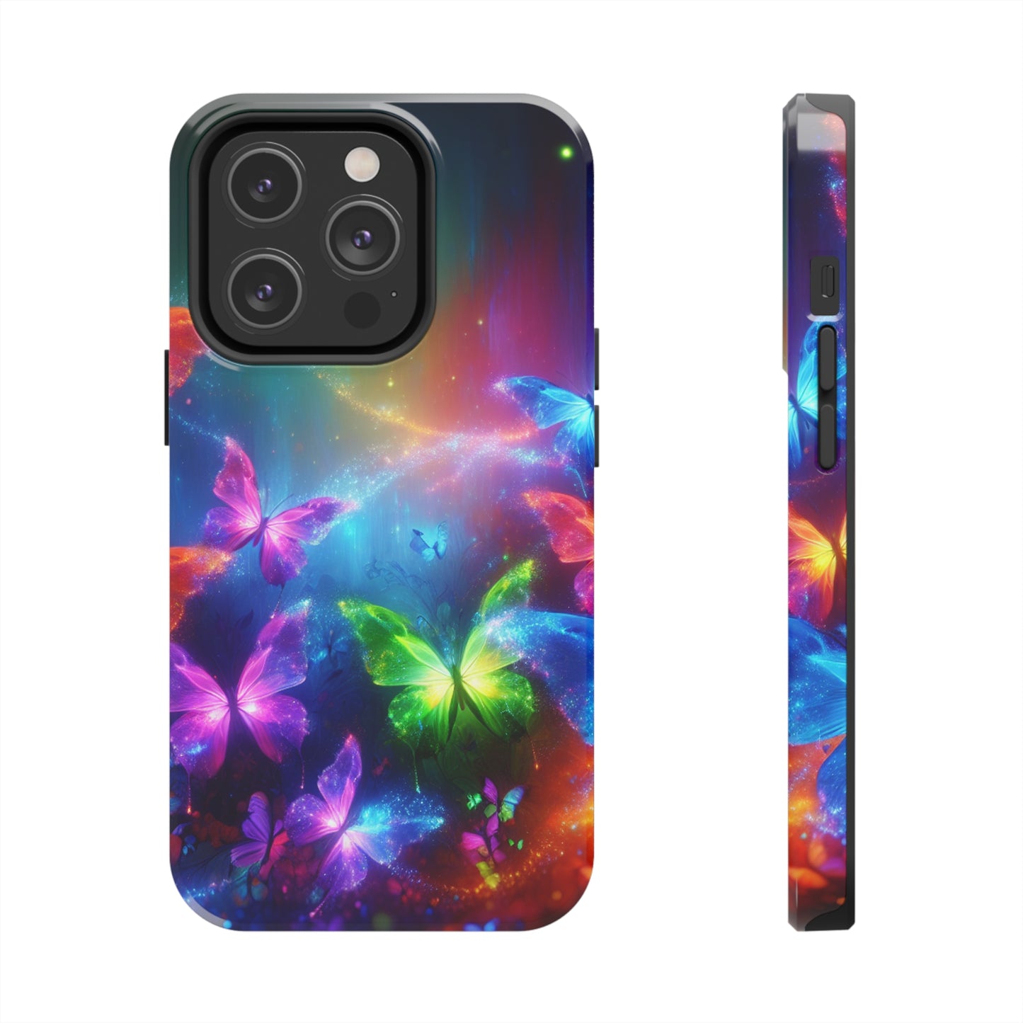 "Glow of the Luminous Butterflies" NEON Butterflies Tough Phone Case