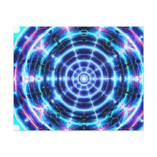 Neon Infinity Visions. Trippy Infinity Patterns Art Canvas