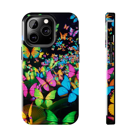 Neon Butterfly Congregation. NEON Butterflies Tough Phone Case