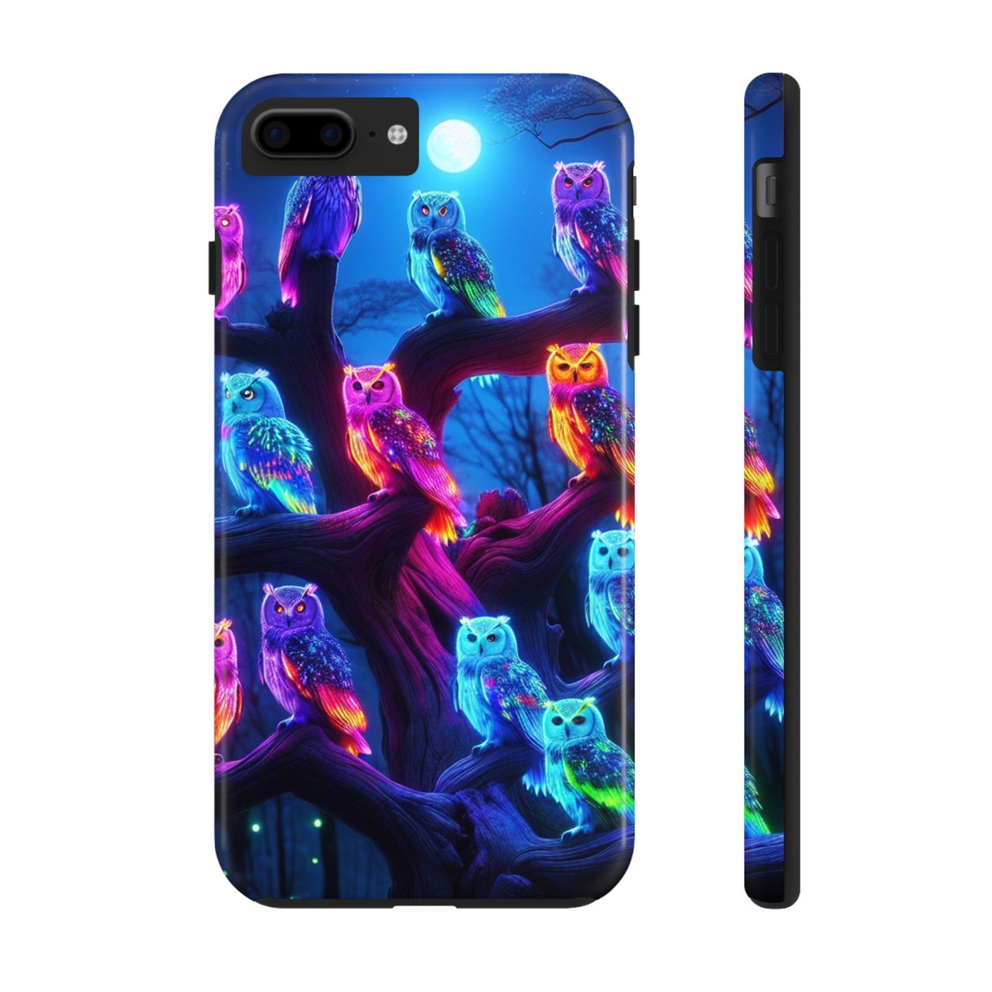 "Neon Nocturne" NEON Owls Tough Phone Case