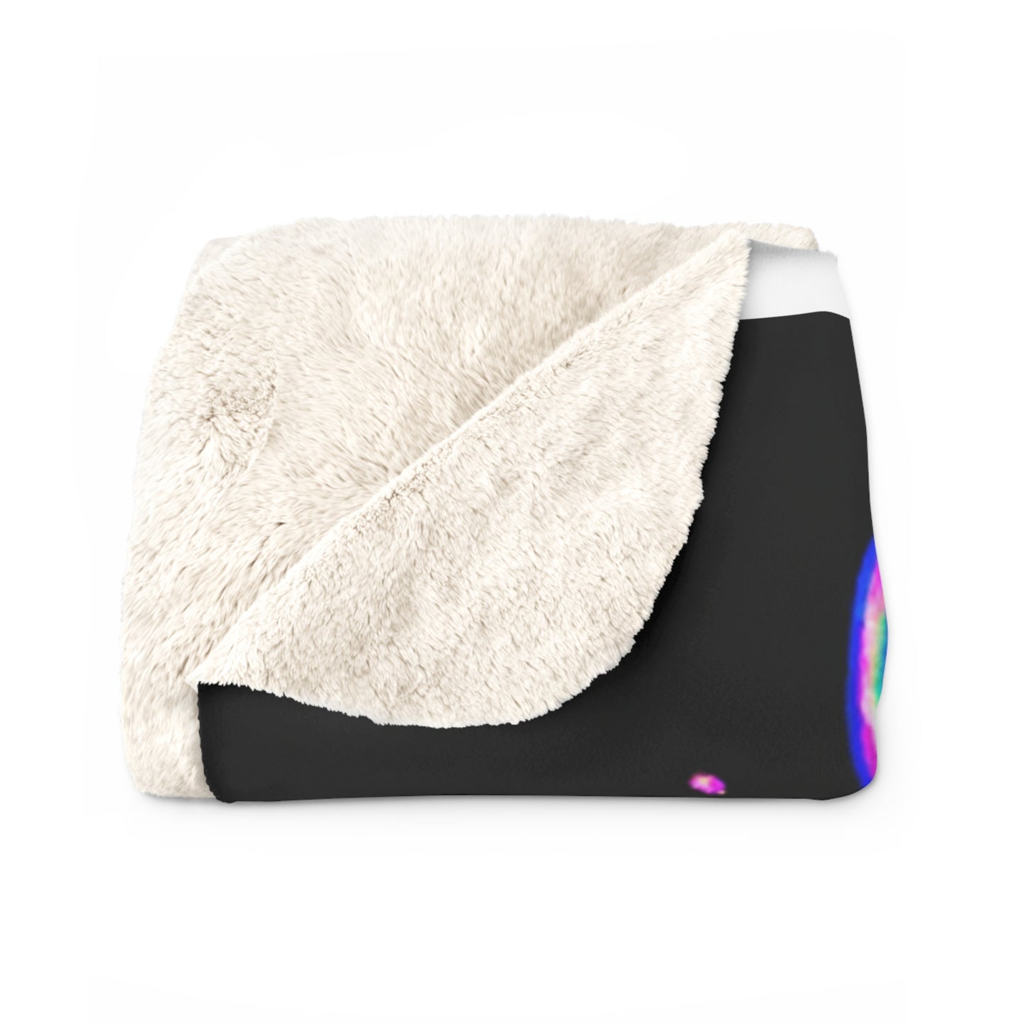 Neon Dreaming Unicorns - NEON Unicorns Art Sherpa Blanket