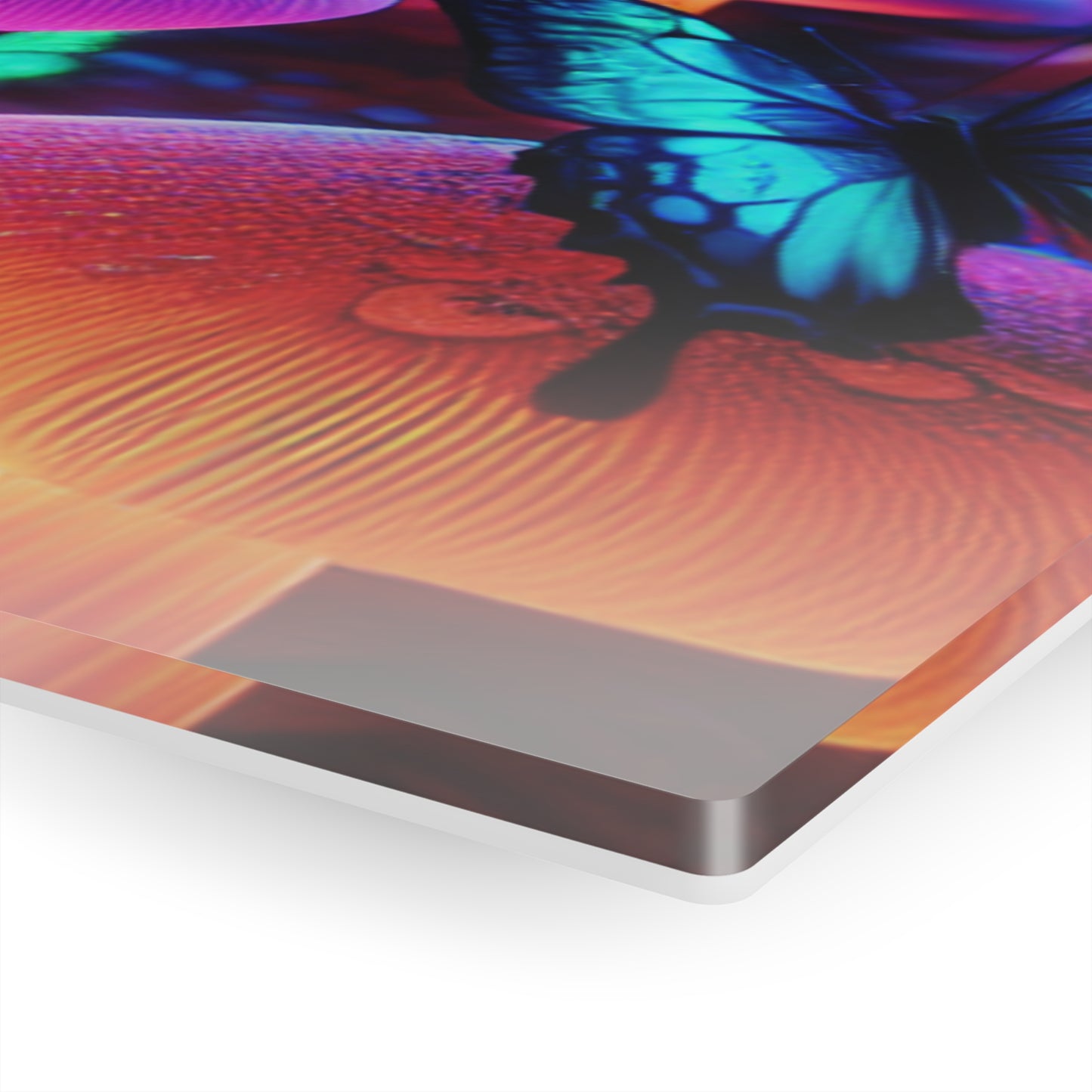 "Neon Fantasia" Butterflies & Mushrooms 1/4" Glossy Acrylic Art