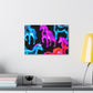 Neon Unicorn Fantasia NEON Unicorns Art Canvas